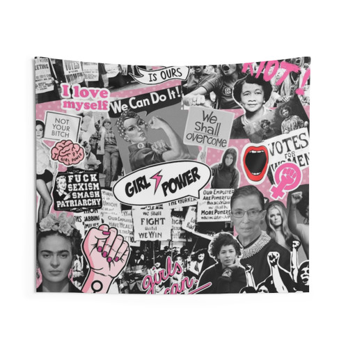 Feminist Collage Tapestry - Empowering Women's Art