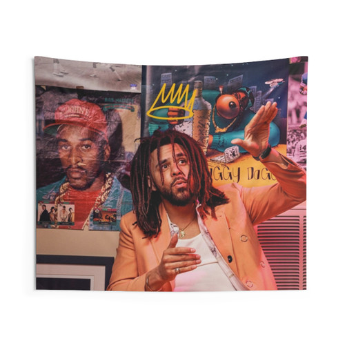 J Cole King Cole Tapestry - Inspiring Hip Hop Art
