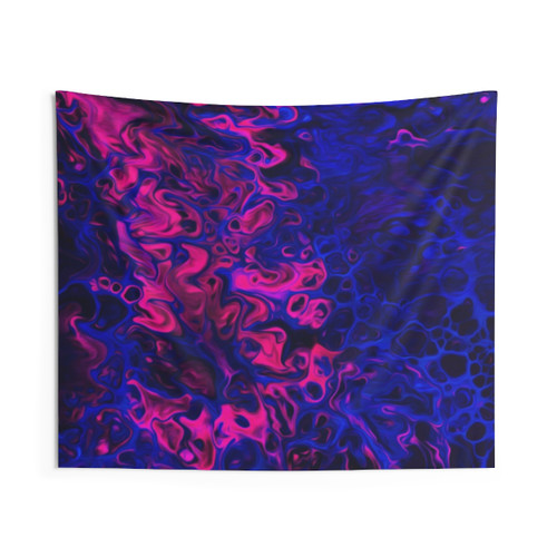 Abstract Blacklight Tapestry Art