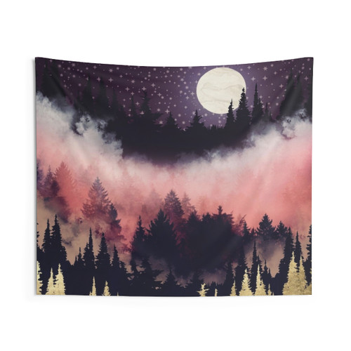 Evening Glow Forest Tapestry