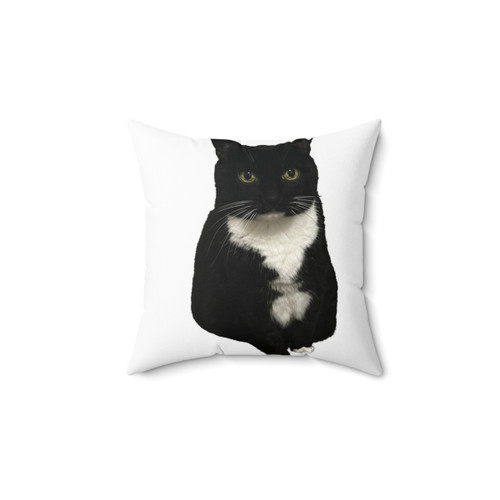 Black and White Tuxedo Cat Pillow