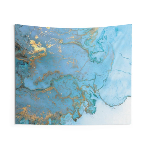 Marble and Gold Tapestry with Elegant Design