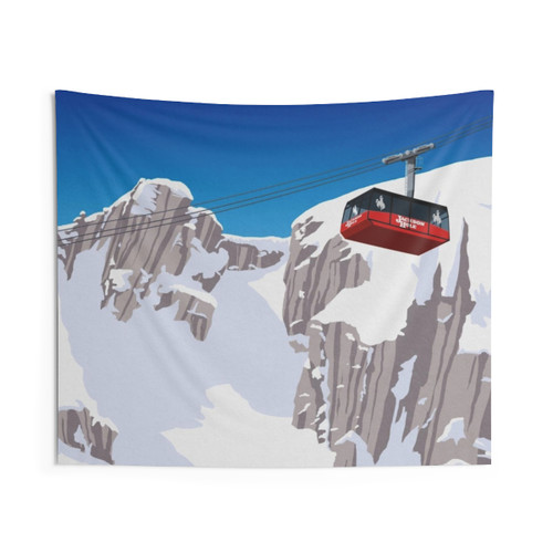 Retro Jackson Hole Ski Tapestry