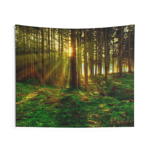 Forest Sunrise Nature Tapestry