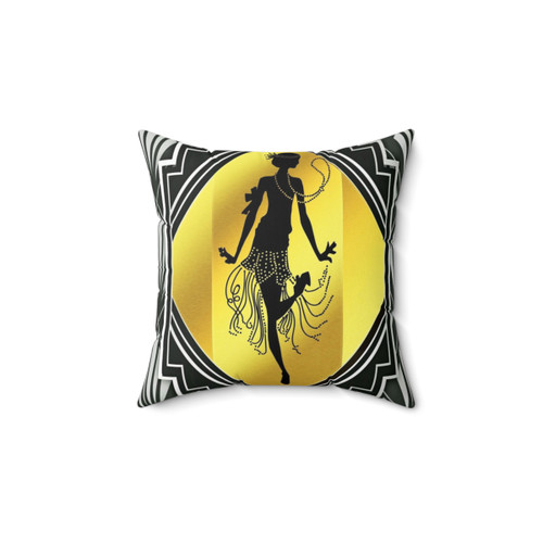 Art Deco Flapper Gatsby Style Throw Pillow