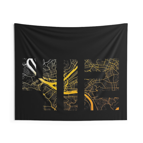 Pittsburgh 412 Area Code Map Tapestry