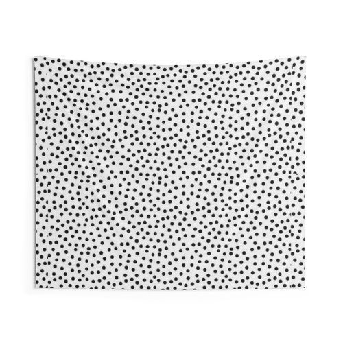 Black and White Polka Dot Tapestry