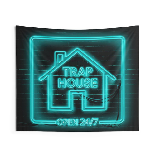 Trap House Teal Tapestry
