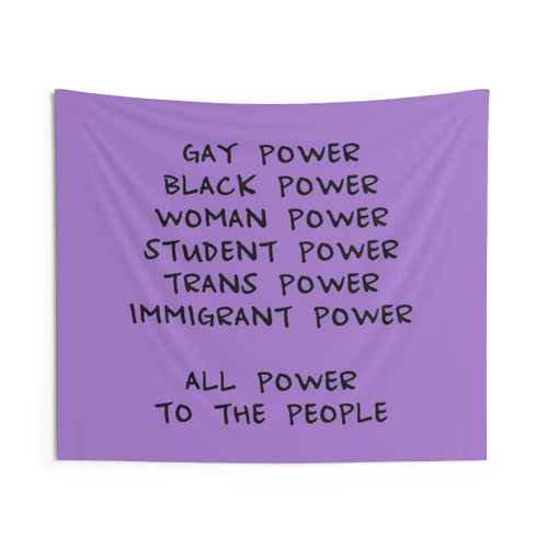 Powerful Activist Tapestry with Gay, Black, Women's and Trans Rights Symbols