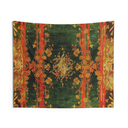 Antique Art Nouveau Donegal Rug Tapestry