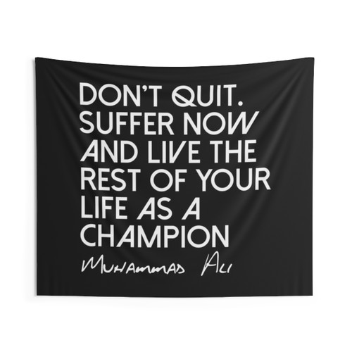 Be A Champion Tapestry - Iconic Boxing Legend Wall Art
