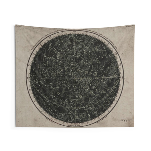 Constellations of the Northern Hemisphere Vintage Paper Tapestry
