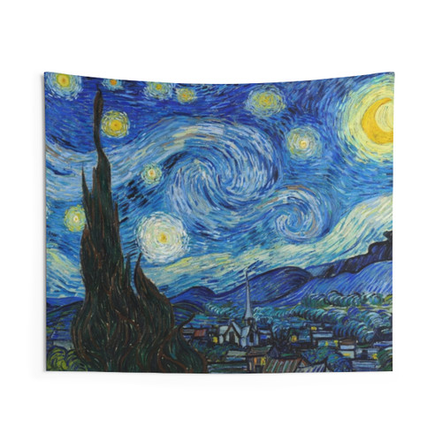 1889 Van Gogh Starry Night Tapestry Wall Hanging
