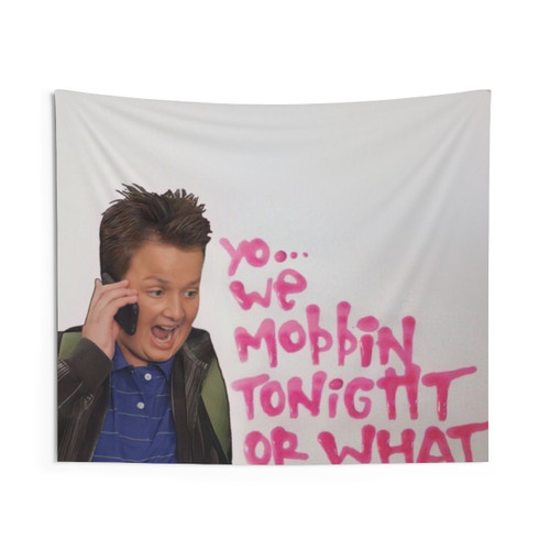 Gibby Mobbin Or What? Funny Meme Tapestry