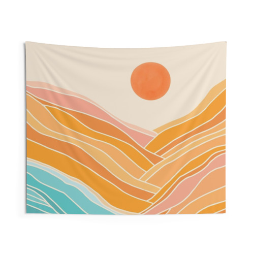 Abstract Landscape Tapestry with Vibrant Colors