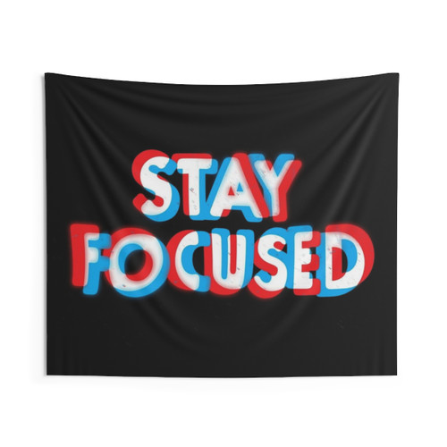 Stay Focused 3D Typography Tapestry