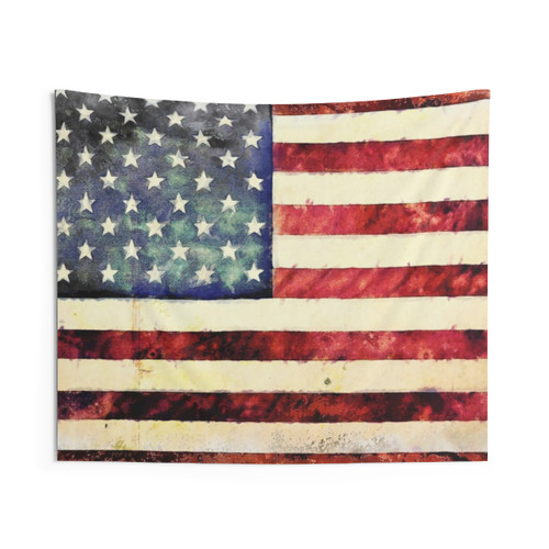 Vintage American Flag Tapestry Wall Hanging