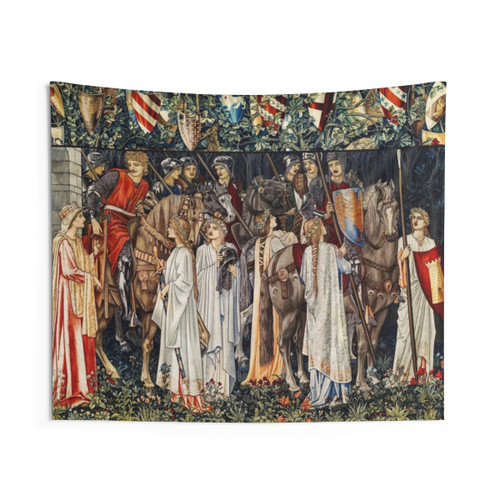 Quest for the Holy Grail Tapestry - Medieval Knights on Horseback