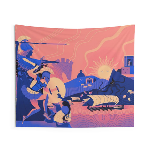 Homeric Landscape Summer Tapestry Wall Hanging