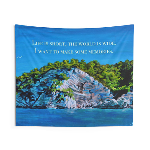 Mamma Mia 2 Life is Short Painting Tapestry Wall Hanging