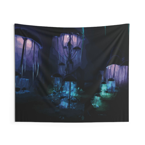 Skyrim Blackreach Tapestry - Fantasy Gaming Wall Art
