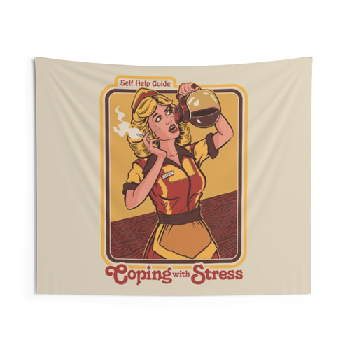 Retro Stress Relief Tapestry - Funny Vintage 70s Diner Decor