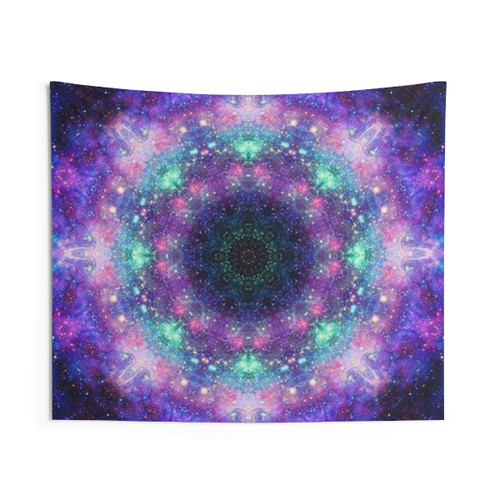 Trippy Purple Space Mandala Tapestry