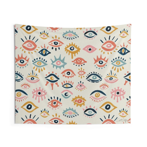 Mystic Eyes Tapestry - Primary Palette Wall Hanging