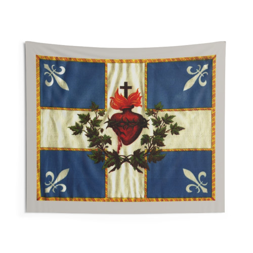Quebec Flag Tapestry - Vintage Patriotic Design