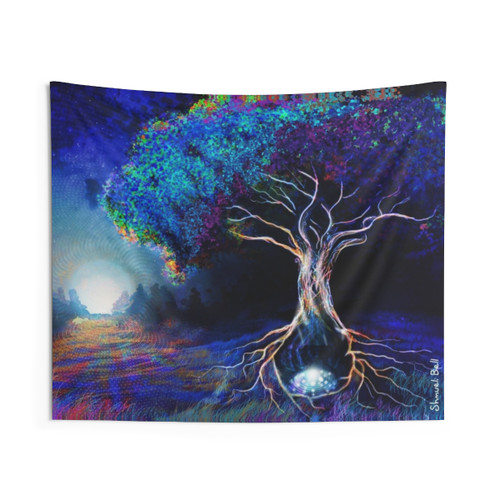 Tree of Life Tapestry - Vibrant Spiritual Wall Art