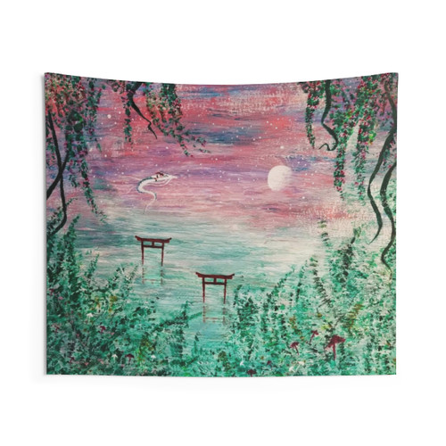 Haku Dragon River Spirit Tapestry - Anime Wall Art