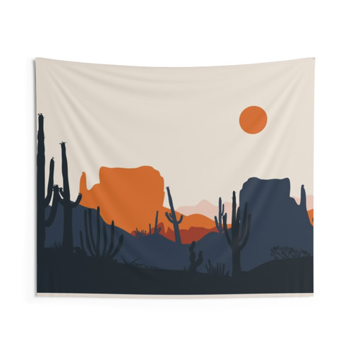 Cactus Mountain Tapestry Wall Art