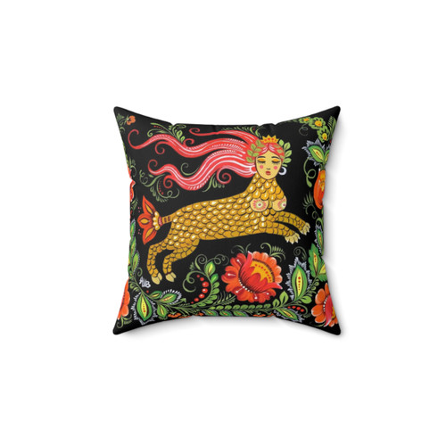 Magical Creature Folk Art Lamia Pillow