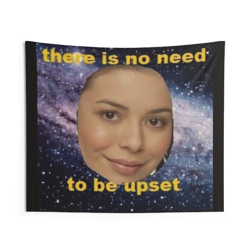 Miranda Cosgrove 'There's No Need to Be Upset' Meme Tapestry