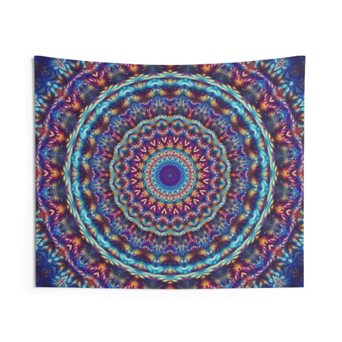 Colorful Gypsy Soul Tapestry with Mandala Design