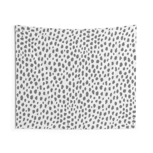 Gray and White Dalmatian Spots Tapestry