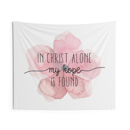 Christian Watercolor Flower Tapestry