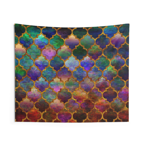 Moroccan Mosaic Pattern Tapestry Wall Hanging