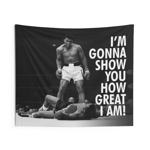 Muhammad Ali Inspirational Tapestry - I'm Gonna Show You How Great I Am