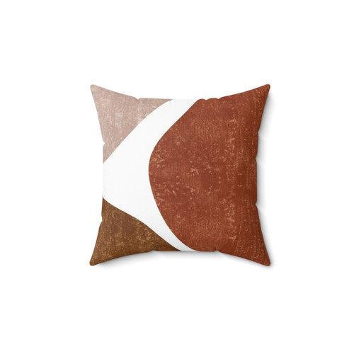 Terracotta Abstract Throw Pillow - Modern, Minimal Art Print
