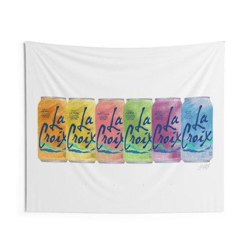 Vibrant La Croix Sparkling Water Cans Tapestry