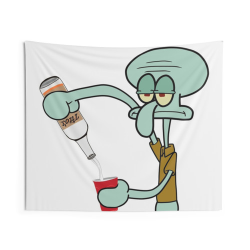 Tito's Squidward Tapestry for Dorms and College Decor