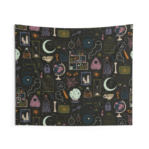 Haunted Attic Tapestry - Spooky Halloween Home Decor