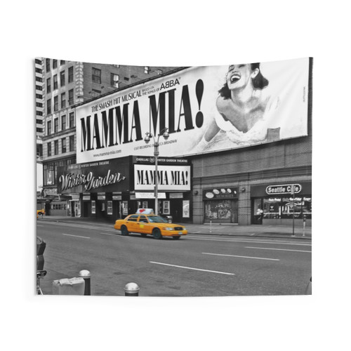 NYC Yellow Cabs Mamma Mia Tapestry