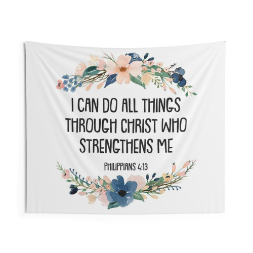 Philippians 4:13 Bible Verse Tapestry
