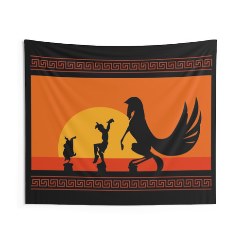 Hercules Sunset Tapestry - Greek Mythology Wall Hanging