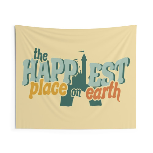 Disney Happiest Place Tapestry Wall Hanging