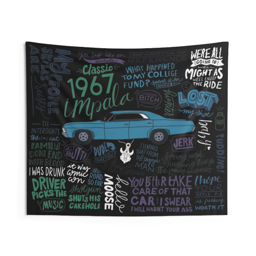 Supernatural Impala Tapestry - Collectible Wall Decor