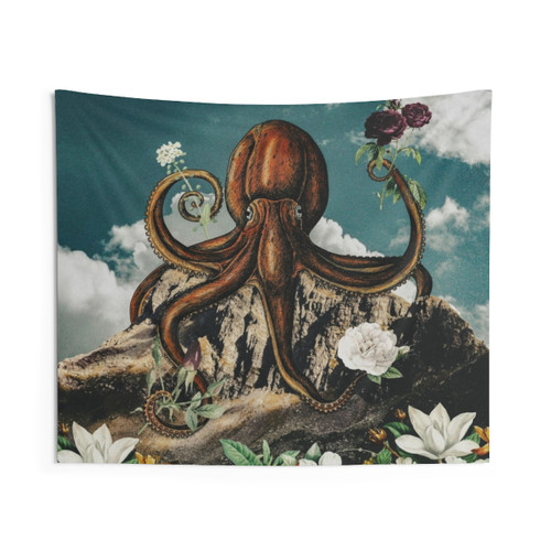 Psychedelic Octopus's Garden Tapestry Wall Art