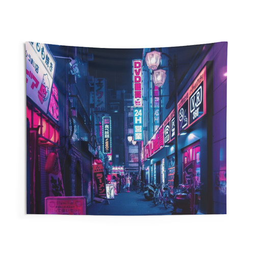 Tokyo 24h Cyberpunk Tapestry